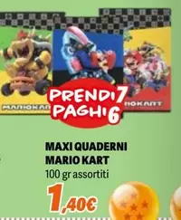 Offerta per Maxi Quaderni Mario Kart a 1,4€ in Orizzonte