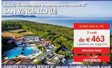 Offerta per San Vincenzo - Nicolaus - Toscana Resort a 463€ in Esselunga