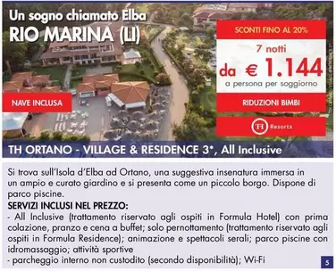 Offerta per Elba - Servizi Inclusi Nel Prezzo a 1144€ in Esselunga