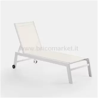 Offerta per LETTINO SUMMER 210X65XH43CM ECRU/BIANCO ALLUMINIO a 99,9€ in Brico Market