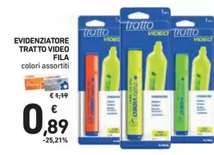 Offerta per Fila - Evidenziatore Tratto Video  a 0,89€ in Spazio Conad