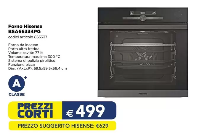 Offerta per Hisense - Forno BSA6633APG a 499€ in Esselunga