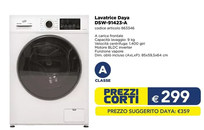 Offerta per Miele - Lavatrice Daya DSW-9142S-A a 299€ in Esselunga