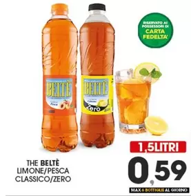 Offerta per Max - The Beltè Limone/pesca Classico/Zero a 0,59€ in Eurospar