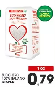 Offerta per Italia zuccheri - Despar - Zucchero 100% Italiano a 0,79€ in Eurospar