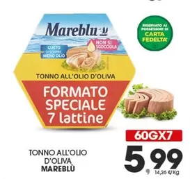 Offerta per Mareblu - Tonno All'olio D'oliva a 5,99€ in Eurospar