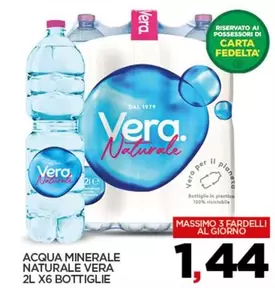 Offerta per Vera - Acqua Minerale Naturale a 1,44€ in Interspar