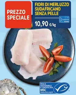 Offerta per Fiori Di Merluzzo Sudafricano Senza Pelle a 10,9€ in Sapore di Mare