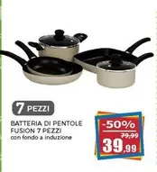 Offerta per Batteria Di Pentole Fusion 7 Pezzi   a 39,99€ in Happy Casa Store