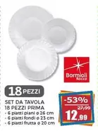 Offerta per Bormioli Rocco - Set Da Tavola 18 Pezzi Prima a 12,99€ in Happy Casa Store