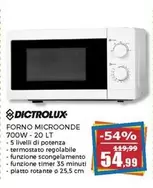 Offerta per Dictrolux - Forno Microonde 700W a 54,99€ in Happy Casa Store