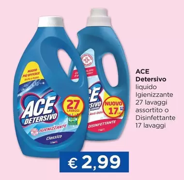 Offerta per Ace - Detersivo Liquido Igienizzante a 2,99€ in La Saponeria