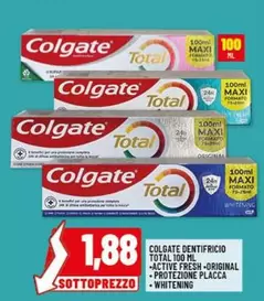 Offerta per Colgate - Dentifricio Total Active Fresh/Original/Protezione Placca Whitening a 1,88€ in Risparmio Casa