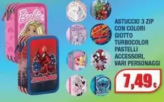 Offerta per Barbie - Pastelli - Astuccio 3 Zip Con Colori Turbocolor a 7,49€ in Maury's