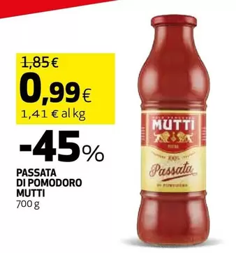 Offerta per Mutti - Passata Di Pomodoro a 0,99€ in Coop