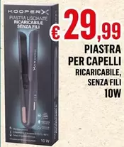 Offerta per Kooperx - Piastra Per Capelli Ricaricabile, Senza Fili 10W a 29,99€ in Satur