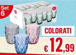 Offerta per Celine - Set 6 Bicchieri Colorati a 12,99€ in Satur