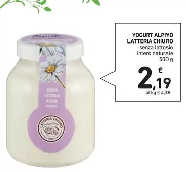 Offerta per Latteria Chiuro - Yogurt Alpiyo  a 2,19€ in Conad Superstore