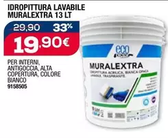 Offerta per Muralextra - Idropittura Lavable 13 Lt a 19,9€ in Self