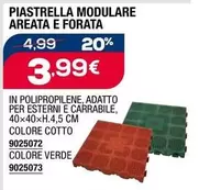 Offerta per Piastrella Modulare Aretata E Forata a 3,99€ in Self