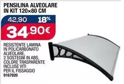 Offerta per Pensilina Alveolare In Kit 120x80 Cm a 34,9€ in Self