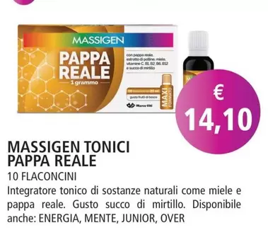 Offerta per Marco Viti - Massaigen Tonici Pappa Reale a 14,1€ in Consorzio Infarmacia