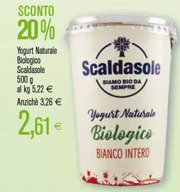 Offerta per Scaldasole - Yogurt Naturale Biologico a 2,61€ in Coop