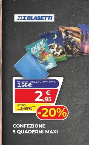 Offerta per Confezione 5 Quaderni Maxi a 2,95€ in Toys Center