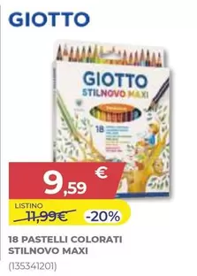 Offerta per Giotto - 18 Pastelli Colorati Stilnovo Maxi a 9,59€ in Toys Center