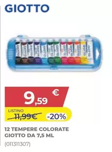 Offerta per Giotto - 12 Tempere Colorate a 9,59€ in Toys Center