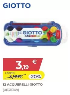 Offerta per Giotto - 12 Acquerelli a 3,19€ in Toys Center