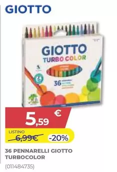 Offerta per Giotto - 36 Pennarelli  Turbocolor a 5,59€ in Toys Center