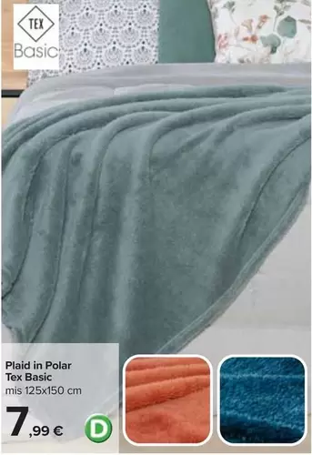 Offerta per Polar - Tex - Plaid In   Basic a 7,99€ in Carrefour Ipermercati