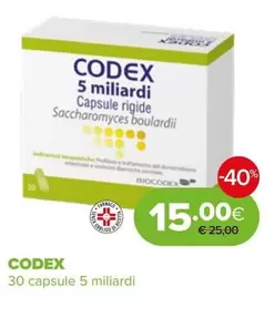 Offerta per Codex - 30 Capsule 5 Miliardi a 15€ in Dr.Max