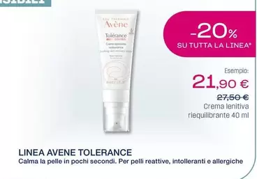 Offerta per Avène - Linea Tolerance a 21,9€ in Lloyds Farmacia/BENU