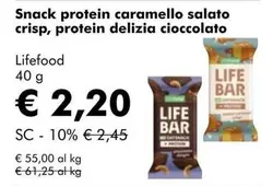 Offerta per Delizia - Lifefood - Snack Protein Caramello Salato Crisp, Protein  Cioccolato a 2,2€ in NaturaSì