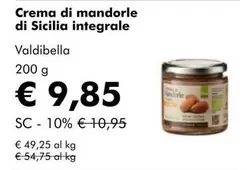 Offerta per Valdibella - Crema Di Mandorle Di Sicilia Integrale a 9,85€ in NaturaSì