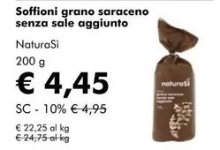 Offerta per Naturasì - Soffioni Grano Saraceno Senza Sale Aggiunto a 4,45€ in NaturaSì