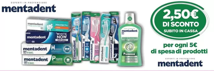 Offerta per Mentadent - Spasa Di Prodotti a 2,5€ in Acqua & Sapone