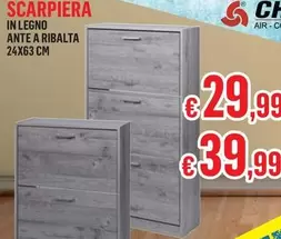 Offerta per Scarpiera In Legno Anti A Ribalta a 29,99€ in Satur