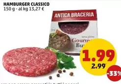 Offerta per Antica Braceria - Hamburger Classico a 1,99€ in PENNY