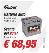 Offerta per Unibat - Batterie Auto a 68,95€ in Beps