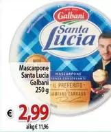 Offerta per Galbani - Mascarpone Santa Lucia a 2,99€ in Vivo Supermercati