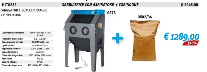 Offerta per Ri11v6ft - Saboratore Con Aspiratore a 1289€ in Fervi