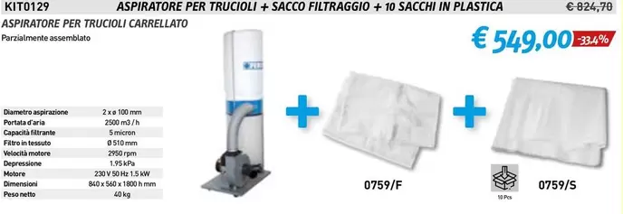 Offerta per Samsung - Aspiratore Per Trucolo Carrellato a 549€ in Fervi