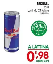 Offerta per Red bull - 25cl a 0,98€ in D'Ambros