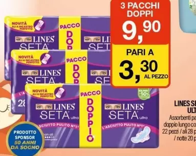 Offerta per Lines - Assorbenti Piutro Doppi a 9,9€ in Caddy's