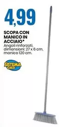 Offerta per Sistema Casa - Scopa Con Manico In Acciaio a 4,99€ in Eurospin