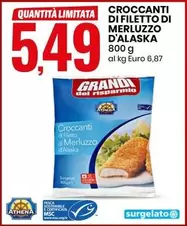 Offerta per Athena - Croccanti Di Filetto Di Merluzzo D'Alaska a 5,49€ in Eurospin