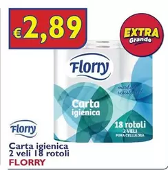 Offerta per Florry - Carta Igienica 2 Veli I8 Rotoli a 2,89€ in PuntoDì